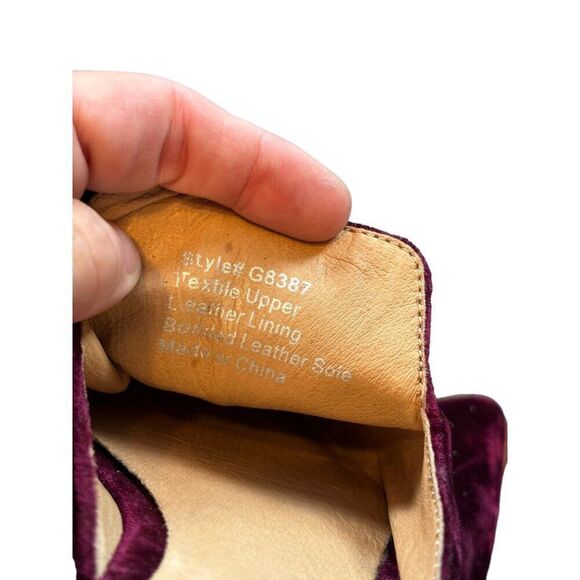 Madewell Women's SZ 6 Velvet Pointed-Toe Mules Style G8387 Textile Upper Leather - Picture 7 of 9